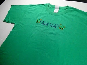 Camiseta De Colección Parque Estatal Anastasia, Bordada, Verde, Talla Grande (L) - Imagen 1 de 12