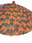 Vintage Paper And Wood Umbrella, Parasol, multicolor, handmade, Decor, Usable
