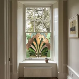 Art Deco Stained Glass Window Film, Privacy Window Film, Privacy Window Film - Picture 1 of 6