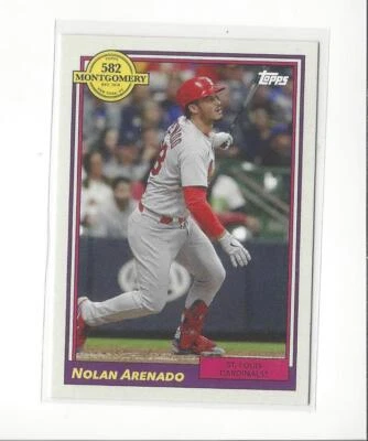 2022 Topps 582 Montgomery Club Lost Design Set 2 #6 Nolan Arenado Cardinals - Image 1 of 2
