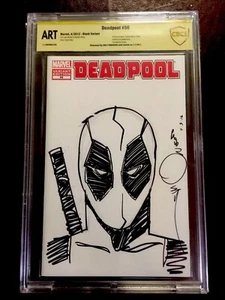 DEADPOOL #1 9.8 CBCS SS ORIGINAL ARTE BOCETO A MANO DE WALT SIMONSON - Imagen 1 de 12