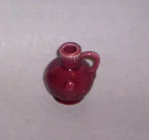 Vintage Shawnee Pottery Burgundy Miniature Beetle Jug - Picture 1 of 2