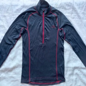 Nuevo sin etiquetas Top para hombre pequeño LL Bean 100 % lana merino Cresta peso medio 250 cuarto cremallera - Imagen 1 de 8