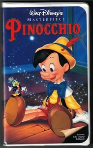 VINTAGE WALT DISNEY VHS TAPE CLASSIC MASTERPIECE PINOCCHIO IN ORIGINAL CASE - Picture 1 of 6