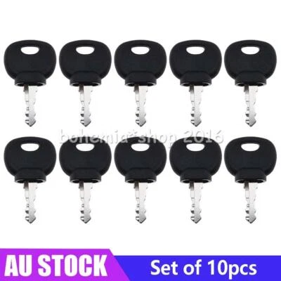 10Pcs SPARE 14607 IGNITION KEY PLANT APPLICATIONS FOR JCB BOMAG MANITOU TRACTOR - image 1 of 4