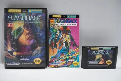 Flashback: The Quest for Identity (Sega Genesis, 1993) COMPLETE CIB VERY NICE - Image 1 of 4
