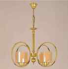 Deckenlampe in Goldfarben Luxus  Decken Luster Glass Wohnzimmer