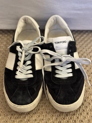 Tom Ford Black and White Sneakers. Size 38. Retail $950. Made in Italy - Image 1 of 4