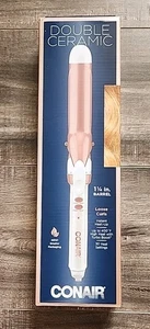 Conair Double Ceramic Curling Iron 1 1/4" Loose Curls - New Open Box Tested - Picture 1 of 2