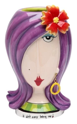 Jarrón de cerámica púrpura SS-CG-62650, 5,88 pulgadas Foto 1 de 2