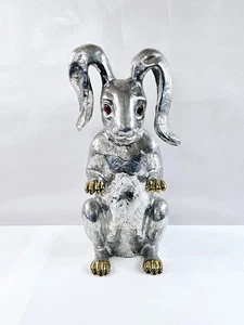 Arthur Court Bunny Rabbit Wine Bottle Holder Decanter Ice Bucket Signed - Picture 1 of 6