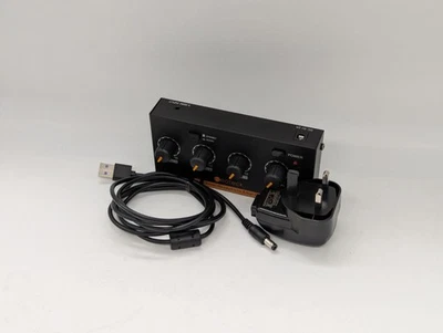 Neoteck 4-channel stereo headphone amplifier volume controls mono/stereo metal - Image 1 of 4