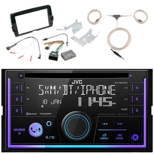 JVC KW-R950BTS Double-DIN Stereo Receiver, Radio Install Kit, 22" Radio Antenna - Picture 1 of 4