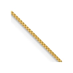 14k Yellow Gold .7mm Box with Spring Ring Clasp Chain Necklace 26" 2.06gm - Picture 1 of 4