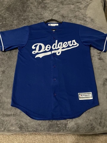 NWT Men’s Majestic Blue Los Angeles Dodgers Cool Base Kershaw #22 Jersey MEDIUM Cover