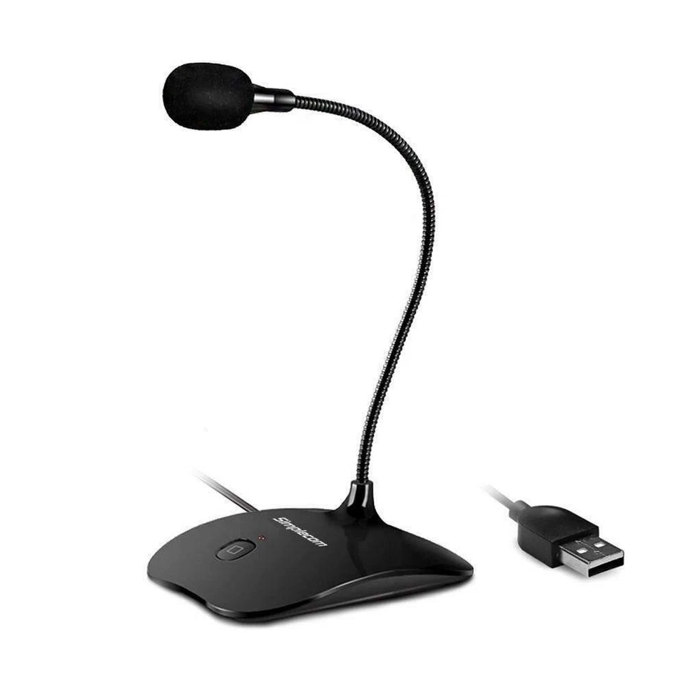 USB Desktop Flexible Neck USB Microphone for PC MAC Plug and Play mute - Image 1 of 1