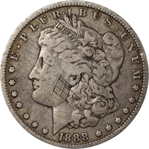 1888-O Morgan Silver Dollar - VAM 4 - Hot Lips , Scratches Great Deals From The - Picture 1 of 2
