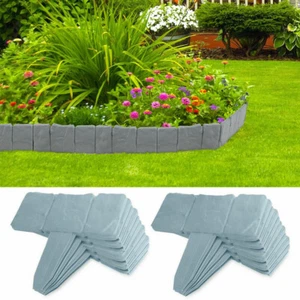 Garten Palisade Beet Umrandung Rasenkante Randstein Kantenstein Einfassung 10Stk - Bild 1 von 12