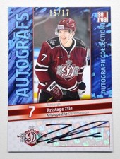 2019-20 KHL Dinamo Riga Autograph #DRG-A06 Kristaps Zile 15/17