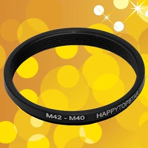 M42 (42mm x 1mm) Male to M40 (40mm x 0.75mm) Female Coupling Ring Adapter Lens - Picture 1 of 4