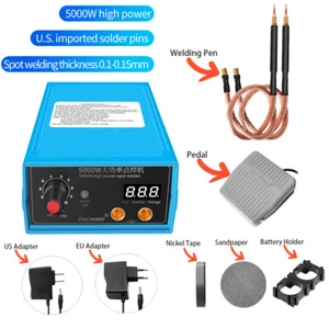 5000W Mini Spot Welder Machine Nickel Strip 18650 Battery Pack Welding Tools - Picture 1 of 15
