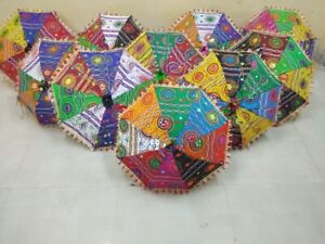 Pack of 50 Indian Decorative Umbrella, Sun Parasol, Wedding Handmade Umbrella