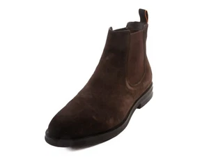 Santoni Charcoal Brown Suede Chelsea Boots 31621 - Picture 1 of 7