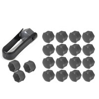20pcs Wheel Lug Nut Bolt Center Cover Gray Caps & Tool for Audi VW Skoda 17mm