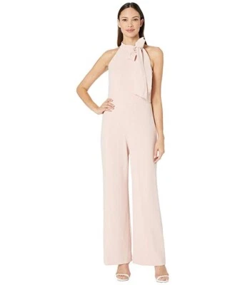 Mono halter Vince Camuto L43520 para mujer color rubor cors crepé lazo cuello talla 6 Foto 1 de 3