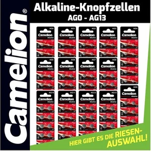 Knopfzellen AG0 AG1 AG2 AG3 AG4 AG5 AG6 AG7 AG8 AG9 AG10 AG11 AG12 AG13 Camelion - Bild 1 von 15