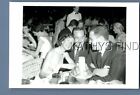 REAL PHOTO RPPC E+9872 MEN SITTING  AT TABLE WITH PRETTY WOMAN