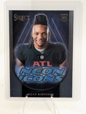2023 Panini Select - Neon Icons #NI-BRO Bijan Robinson (RC) - Image 1 of 2