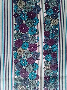 Remnant STRIPES & FLOWERS Liberty of London Tana Lawn cotton approx 59 x 14 cm - Picture 1 of 3