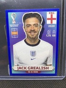 2022 Panini Fifa World Cup Sticker Jack Grealish England ENG12 Blue Parallel - Picture 1 of 2
