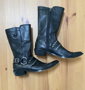 Stivali moto Harley-Davidson donna neri con imbracatura a punta taglia 6 37 - Foto 1 di 12