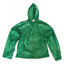 Vintage IZOD Lacoste Pullover Windbreaker Rain Jacket Hooded Green Size Large