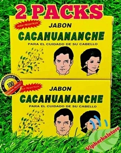2 Soaps Cacahuananche jabon 3.17oz each Gray Hair Oscurece Canas 100% Original - Picture 1 of 3