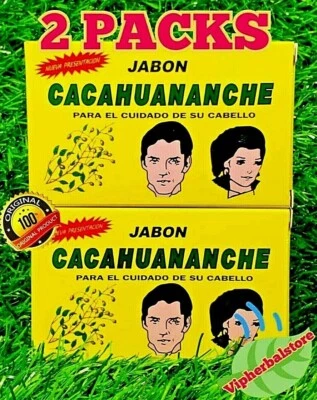 2 Jabones Cacahuananche Jabon 3.17oz Cada Canas Oscurece Cañas 100% Original Foto 1 de 3
