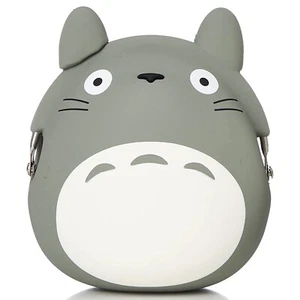 Studio Ghibli My Neighbor Totoro Silicon Clasp Coin Purse Wallet Gray Japan New - Picture 1 of 4