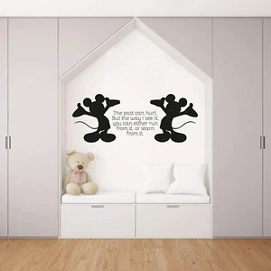 Past Hurt Mickey Mouse Disney Quote Home Room Wall Sticker Vinyl Art Decal Decor - Picture 1 of 5
