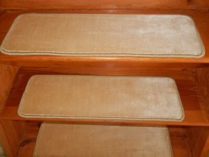 13 = Step 9'' x 30'' + 1 Landing 31" x 30" Wool Woven Carpet Stair Treads - Picture 1 of 6