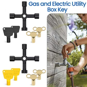 Multi-Functional Utility Keys – 5pcs Radiator, Meter Box & 4 Way Tool Set - Picture 1 of 19