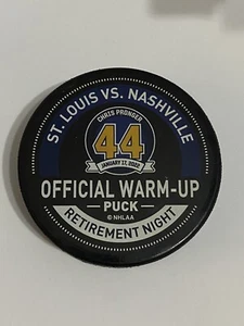 Chris Pronger Jersey Number Retirement Night Warm Up Puck St Louis Blues - Picture 1 of 4
