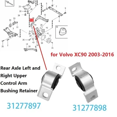 For Volvo XC90 Rear Control Arm Bushing Bracket Pair 31277897/98 2003-2016 Car - Image 1 of 4
