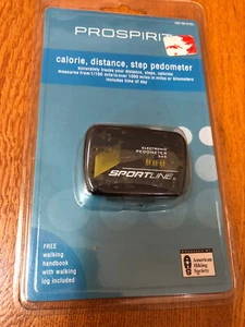 NEW PROSPIRIT SPORTLINE ELECTRONIC PEDOMETER COUNTS STEPS CALORIES DISTANCE - Picture 1 of 5