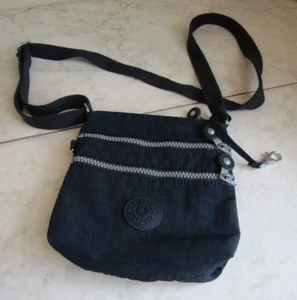 Kipling Navy Blue Cross Body Shoulder Strap Triple Zipper Women's Bag Purse - Picture 1 of 4