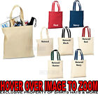 BLANK Canvas Sturdy TOTE BAG Crafts Shopping 7 COLORS Durable 100% Reinforced