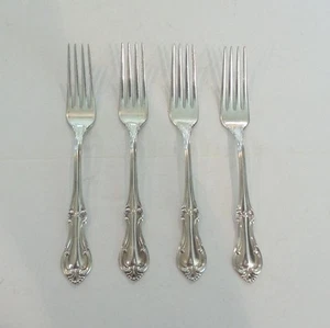 SET/4 INTERNATIONAL "JOAN OF ARC" STERLING SILVER LUNCHEON / PLACE FORKS - Picture 1 of 9