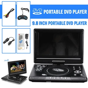 Portable HD 9.8 Inch TV Home Car DVD Player Rotate Screen VCD CD MP3 Player F1T9 - Picture 1 of 10