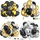Black Gold Balloons black baloons 12" LATEX helium birthday wedding Party BALONS